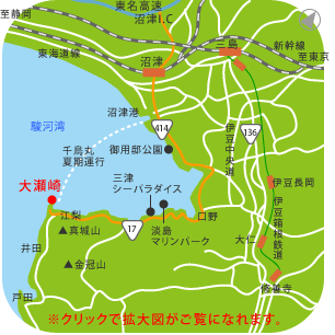 大瀬崎交通案内MAP